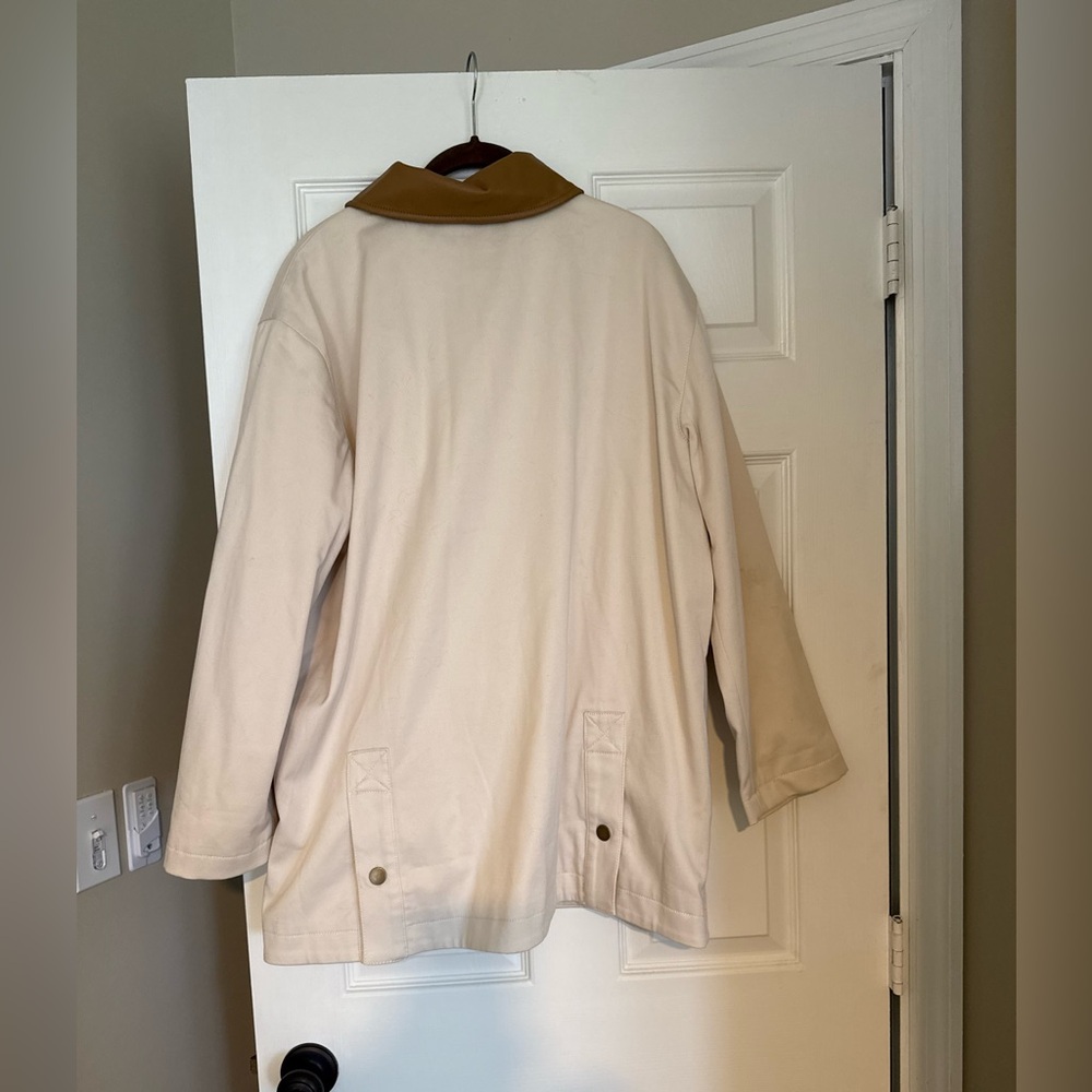NWOT** Ann Taylor Weekend Collection Faux Leather Collared - Picture 4 of 5